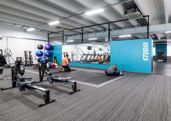 pure-gym-floor A gym floor at pure gym, a great example of a commercial fit-out